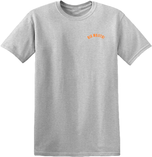 Big Mojito T-shirt [gray] - Gildan Blank Grey T Shirt (600x600), Png Download