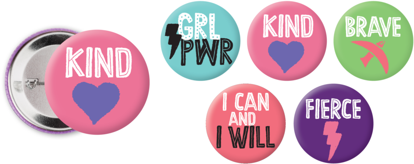 Grl Pwr Buttons - Badge (1024x642), Png Download