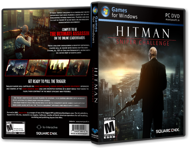 Sniper Challenge Box Art Cover - Hitman Sniper Challenge Pc Cover (700x525), Png Download