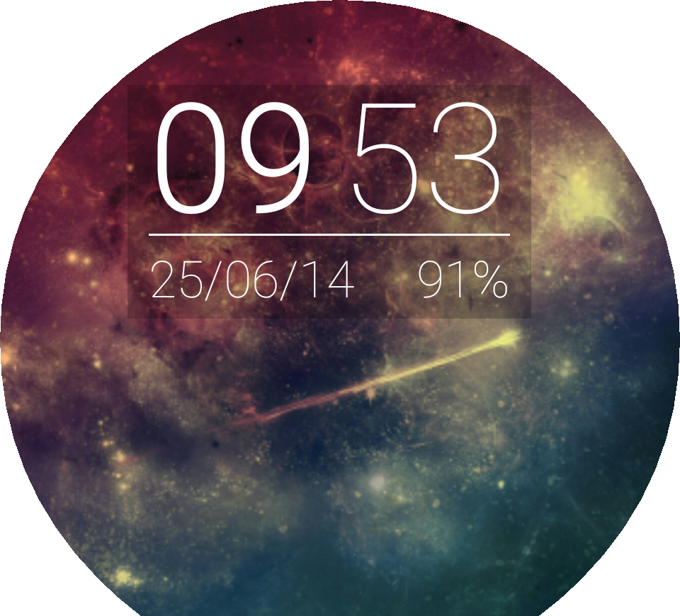 Galaxy Digital Watch Face Preview (960x870), Png Download