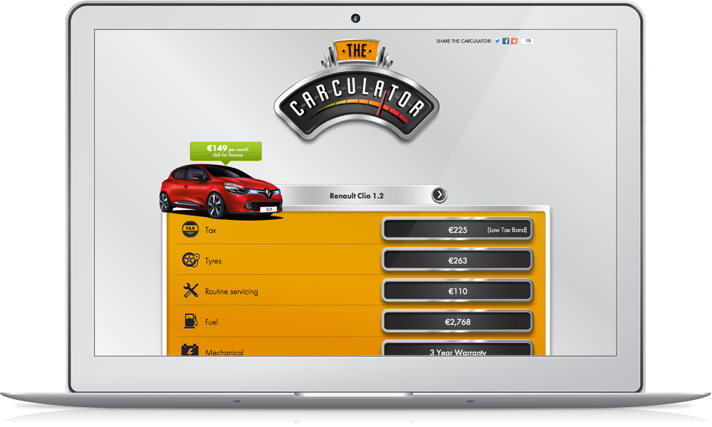 Renault Carculator 4 - City Car (1000x600), Png Download