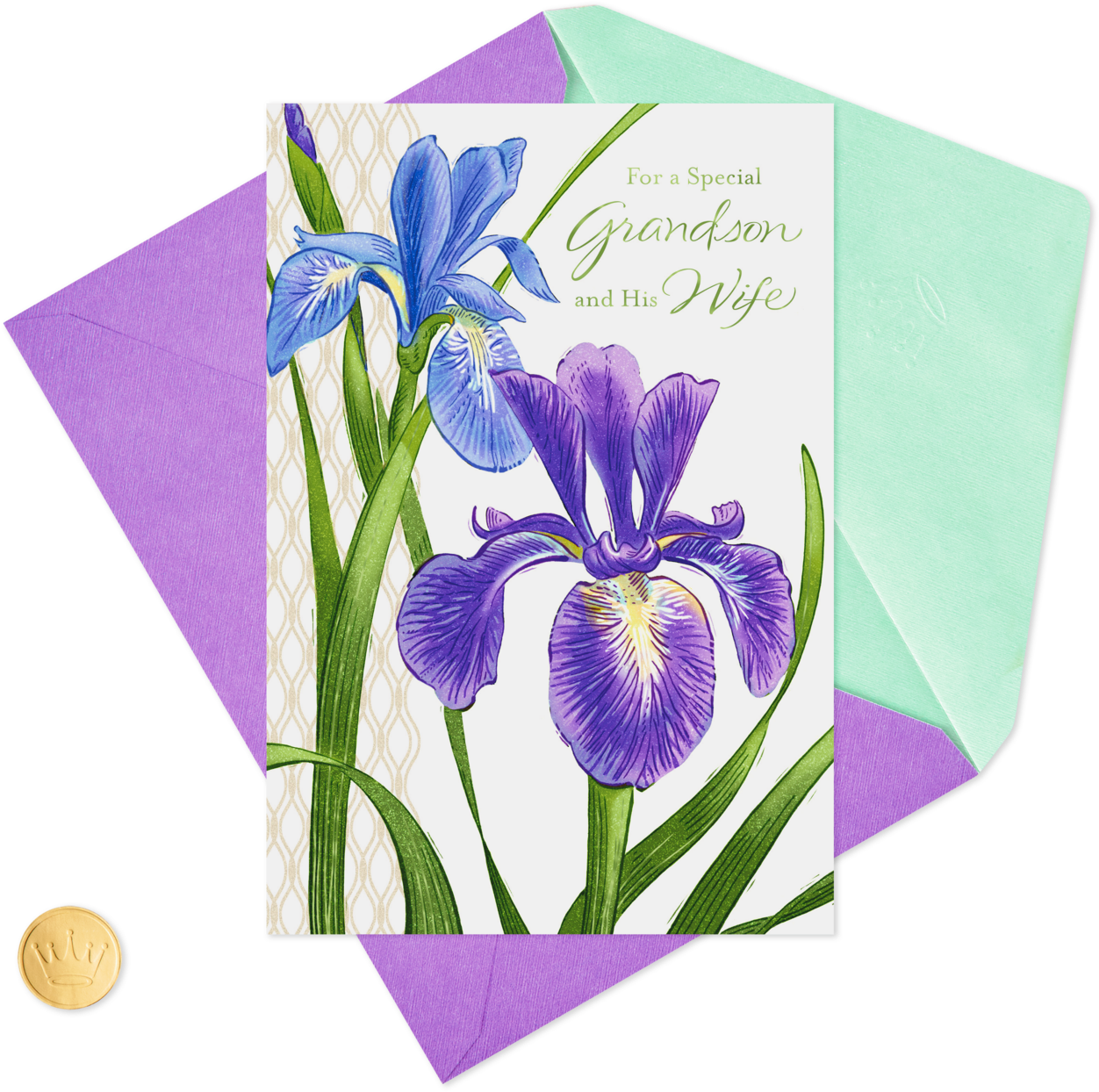 Irises For A Special Grandson And His Wife Easter Card - Orris Root (1470x1470), Png Download