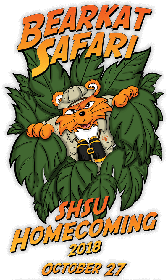Bearkat Safari Shsu Homecoming 2018 October - Cartoon (600x947), Png Download