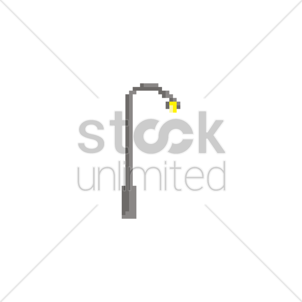 Lamp Post Clipart Pixel - Design (600x600), Png Download