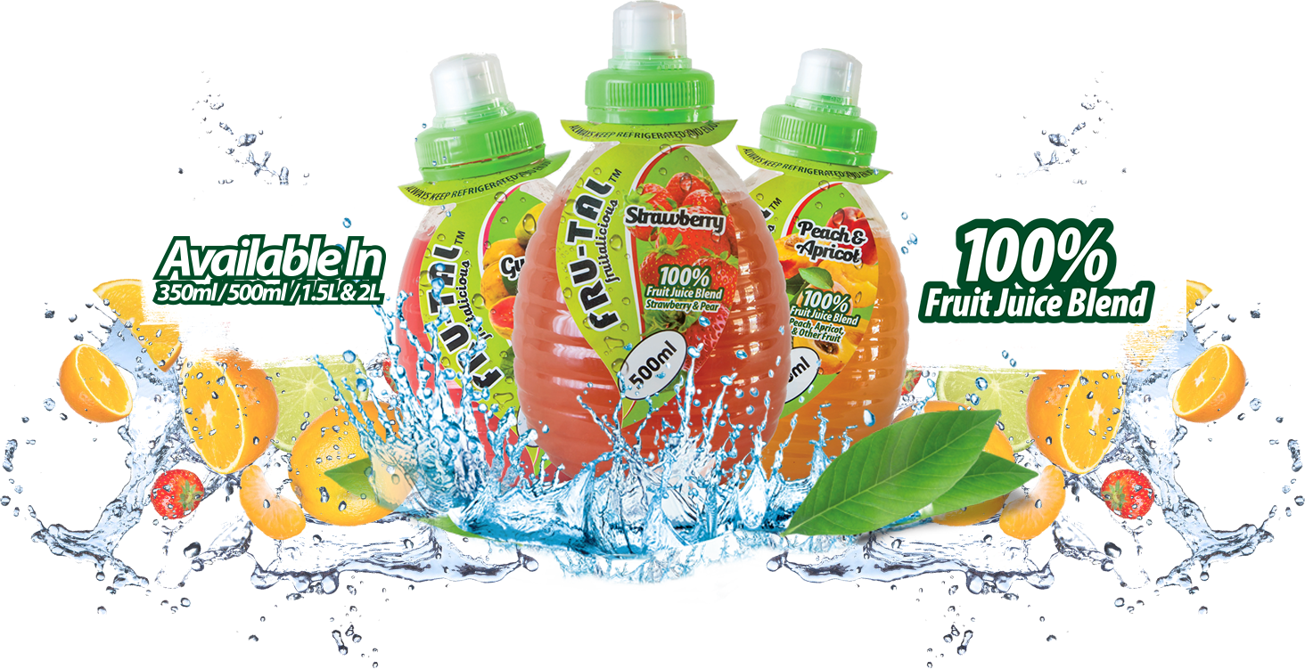 Frutal Juice Company - Plastic Bottle (1464x751), Png Download