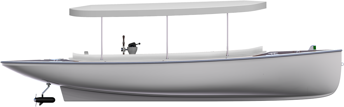 Electric-boat - Boat Side Png (1427x854), Png Download