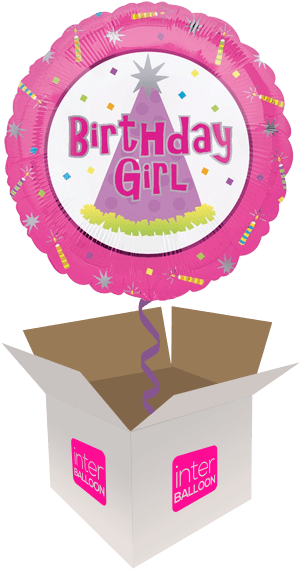 Birthday Girl Purple Party Hat - Birthday Girl And Boy (568x568), Png Download