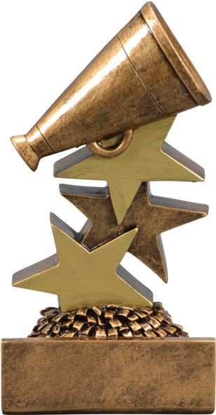 Star Step Cheer Resin Award - Statue (601x601), Png Download