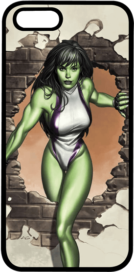 Capinha Celular She Hulk - Adi Granov She Hulk (500x667), Png Download