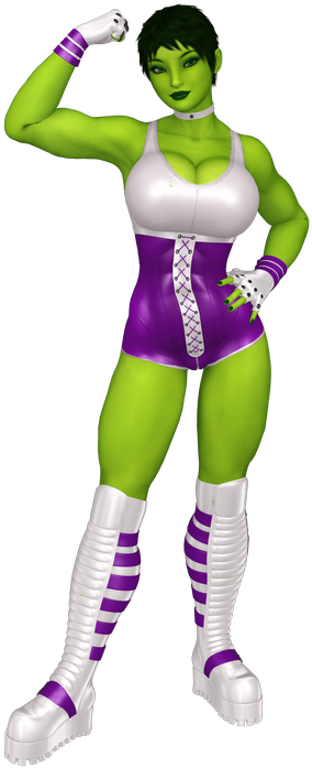 Wayward Lost She-hulk I Originally Didn't Plan To Do - Cartoon (610x736), Png Download