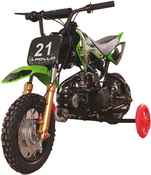 Free Png Download Gas Dirt Bikes With Training Wheels - Dirt Bike 70cc Semi Automatic (850x607), Png Download