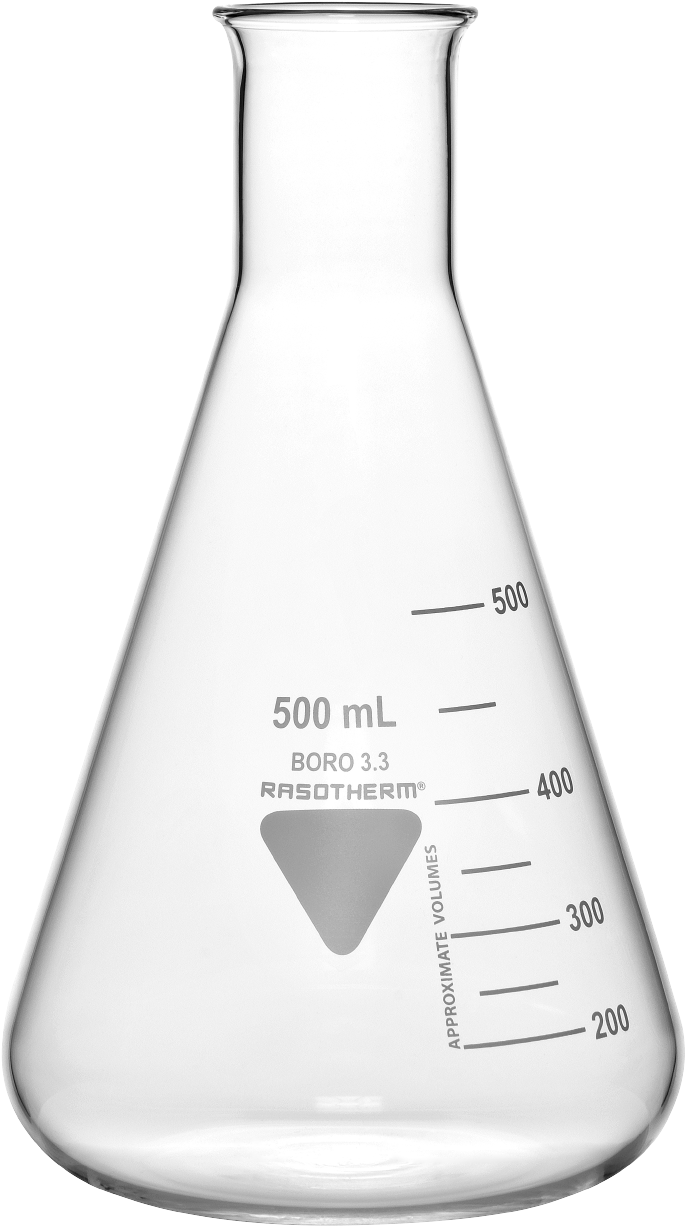 Rasotherm® Erlenmeyer Flasks, Narrow Neck, Kimax , - Still Life Photography (1000x1500), Png Download