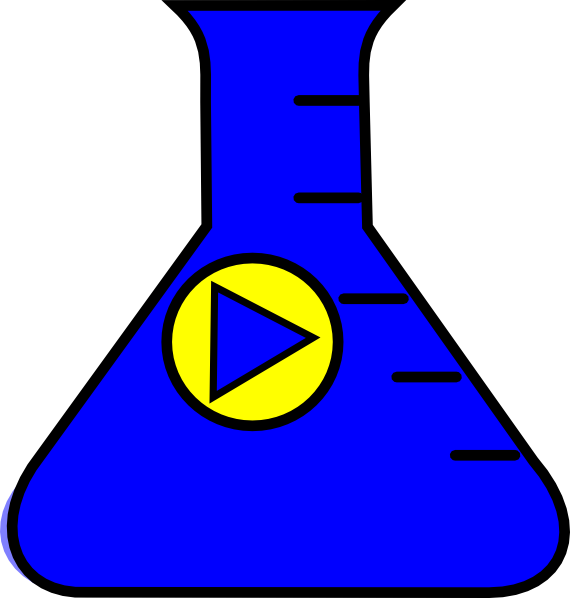 How To Set Use Flask Erlenmeyer Start Blue Svg Vector (570x598), Png Download