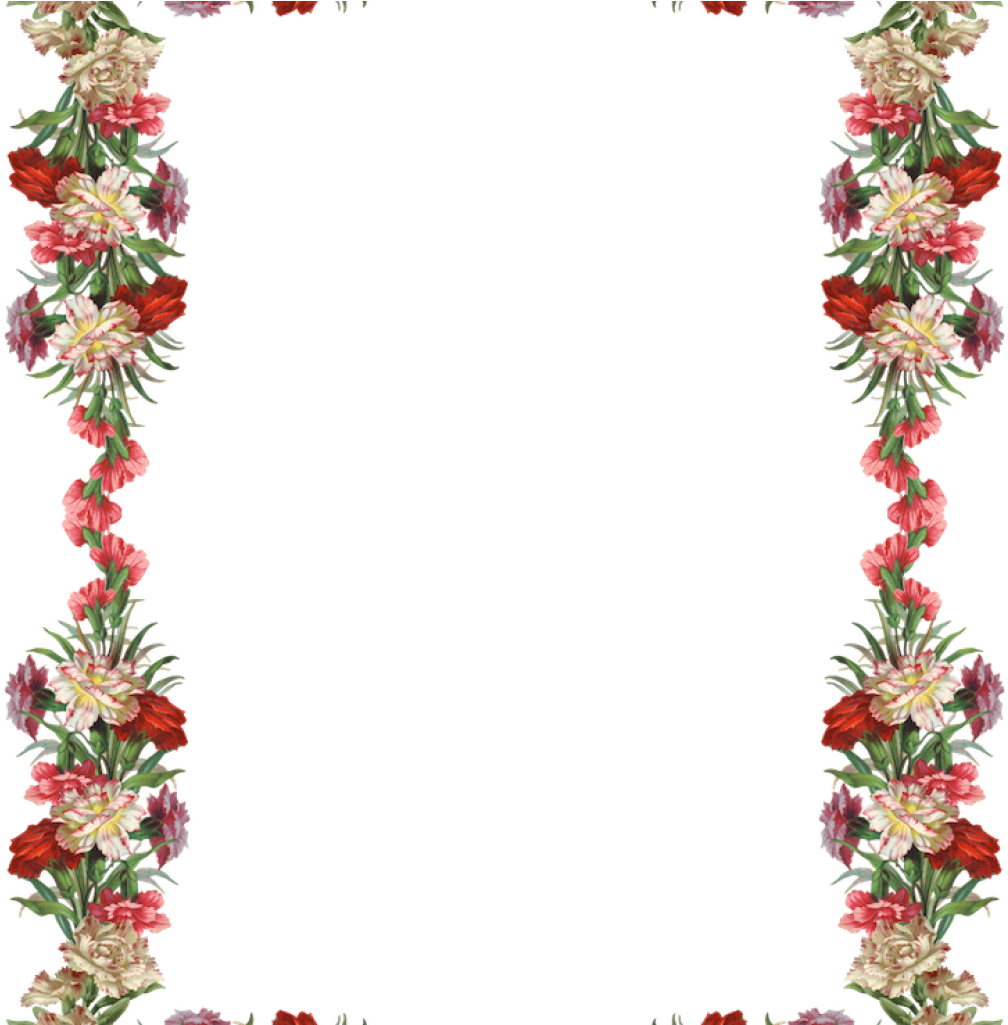 Clipart Png 1272831764 Free Digital Vintage Flower - Flower Vintage Border Design (1024x1024), Png Download