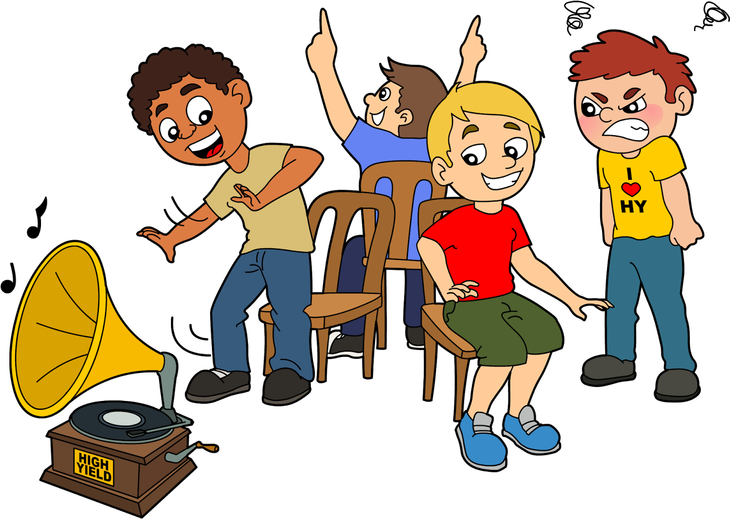 Game Clipart Musical Chair - Musical Chair Game Clipart (1600x1163), Png Download