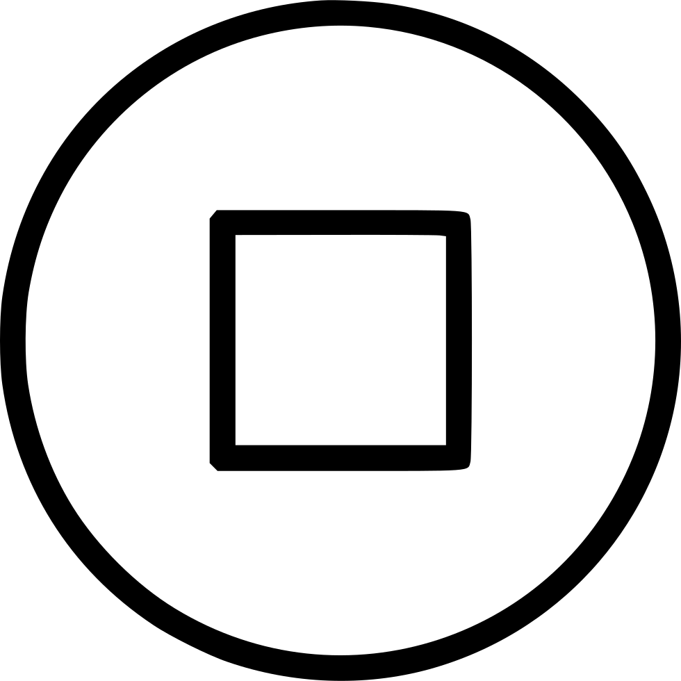 Stop Button Circle Comments - Circle (980x980), Png Download