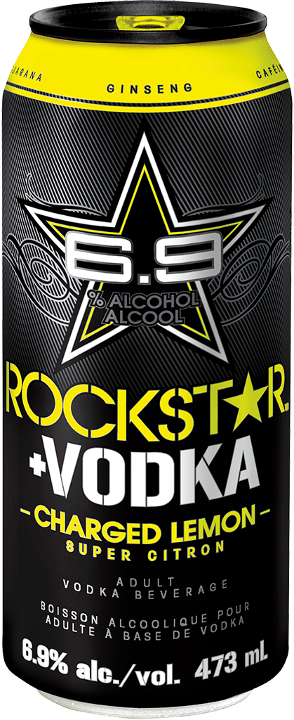 Rockstar Charged Lemon - Rockstar Energy Drink (419x1024), Png Download