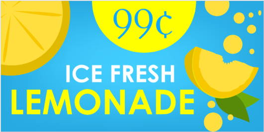One Dollar Lemonade Stand Vinyl Banner - Banner Lemonade (560x560), Png Download