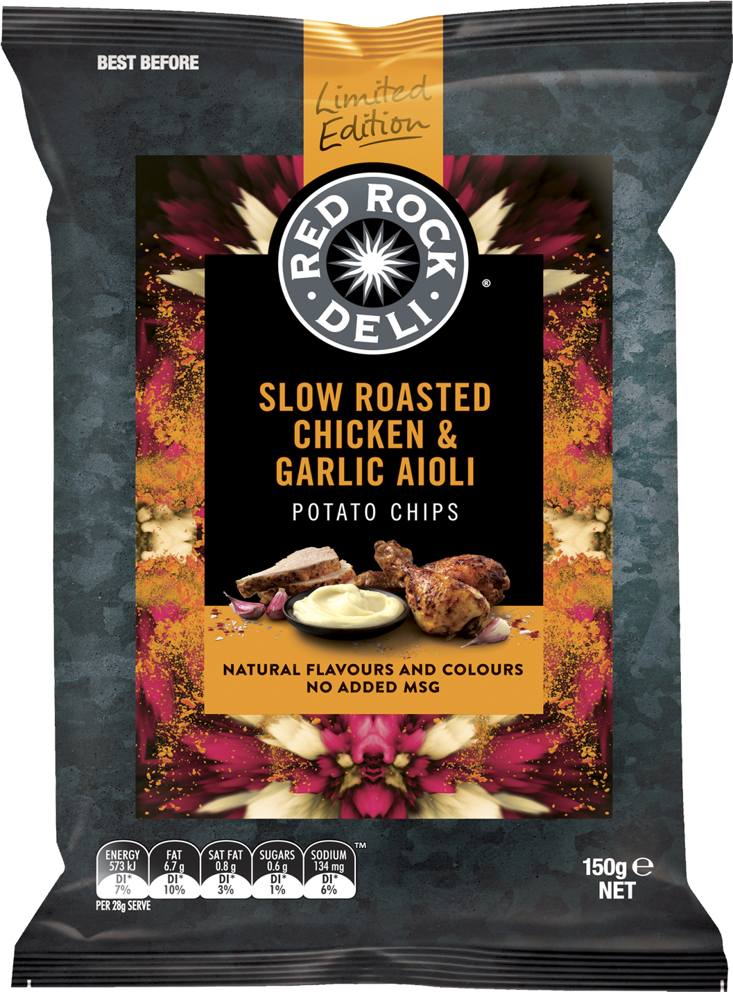 Red Rock Deli Chicken & Garlic Aioli 150g - Red Rock Deli Thai Chilli And Lime (1600x2000), Png Download