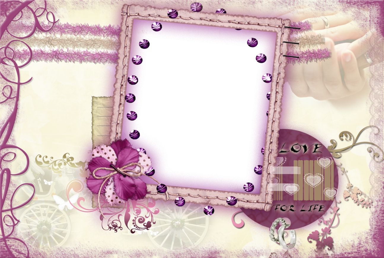 Moldura Para Fotos Flores - Flowers Frame For Photoshop (1295x870), Png Download
