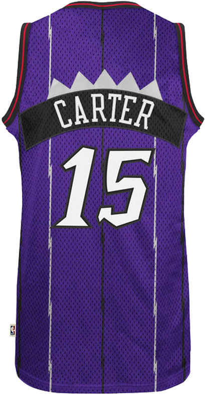 Vince Carter Raptors Hardwood Classics Purple Jersey - Vince Carter Raptors Jersey (600x800), Png Download