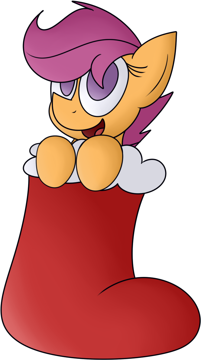 #1335949 - Artist - Mr - Rottson, Christmas Stocking, - Cartoon (924x1374), Png Download