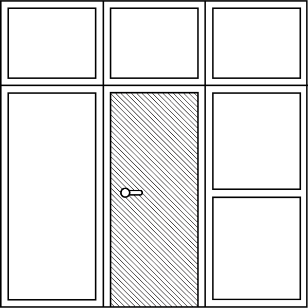 Fire Door And Windows Diagram - Architecture (599x599), Png Download