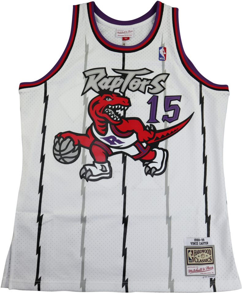Vince Carter Raptors Jersey Mitchell And Ness White (900x1350), Png Download