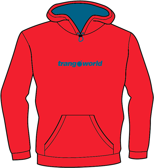 Rojo Fuego / Azul Mar - Hoodie (600x828), Png Download