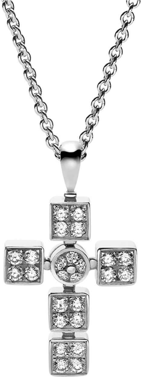 Lvcea Necklace Necklace White Gold White - Dije De Cruz Con Piedras (1800x1405), Png Download