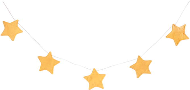 Black Stars Garland (800x800), Png Download