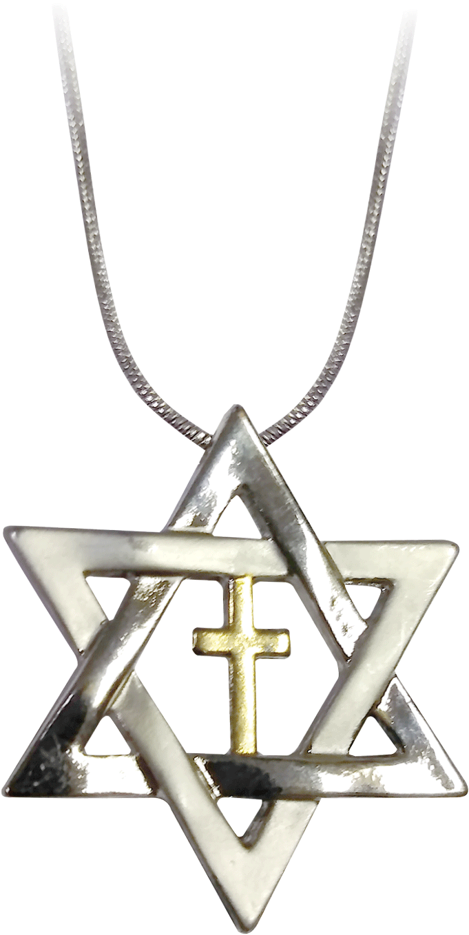 Star Of David And Cross Necklace - Locket (800x1420), Png Download