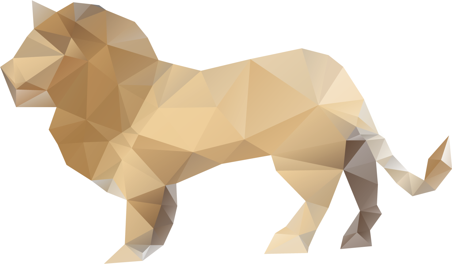 Clip Royalty Free Download Paper Polygonal Transprent - Lion Polygonal (1500x1500), Png Download