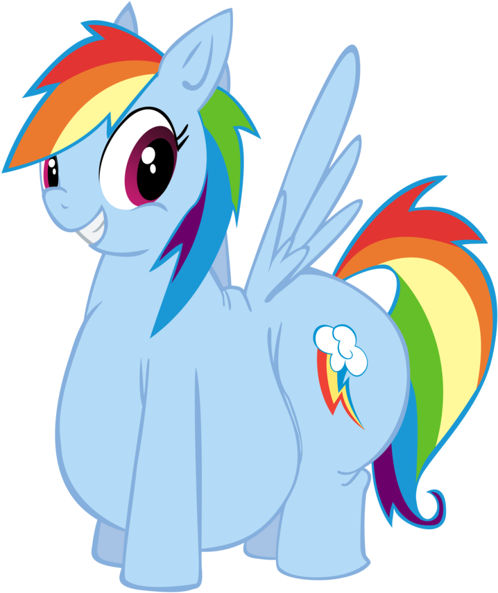 Fat, Obese, Rainbow Dash, Safe, Secretgoombaman12345, - Obesity Clipart Transparent Background (894x894), Png Download