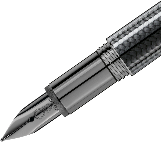 Fountain Pen Ink - Montblanc Pen Carbon Fiber (655x578), Png Download