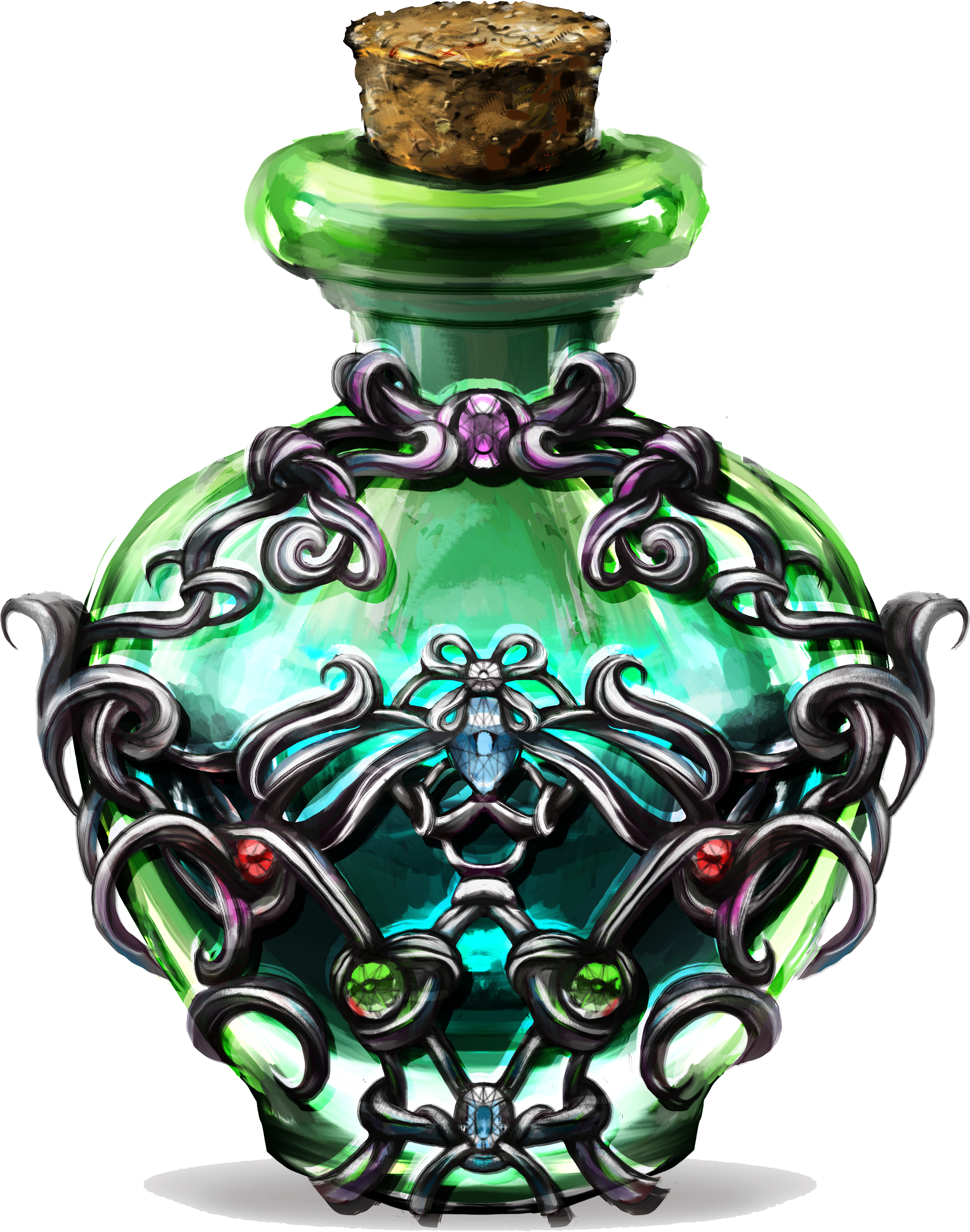 Potions And Power - Botella Elixir (3000x3000), Png Download