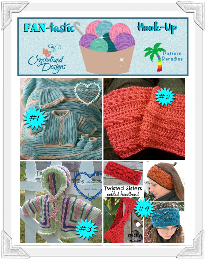 Fan Tastic Hook Up Crochet Link Party By Pattern Paradise - Knitting (734x906), Png Download
