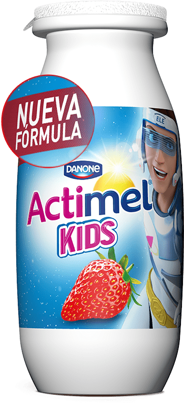 Actimel® Fresa - Plastic Bottle (1080x943), Png Download