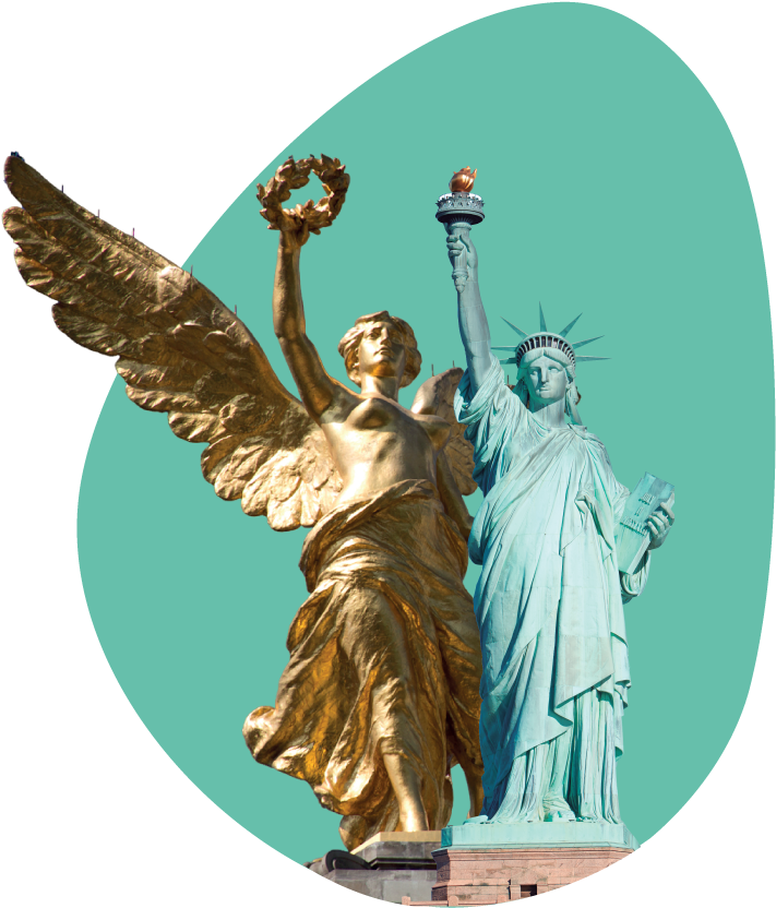 Estatua-angel - Statue Of Liberty (713x840), Png Download