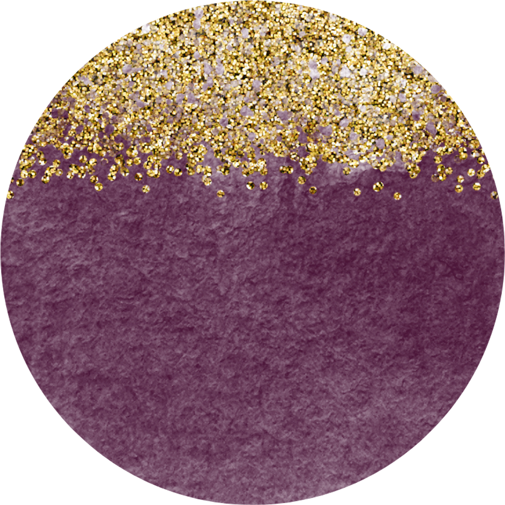 Purple Gold Glitter Circle Confetti Watercolor Watercol - Circle (1024x1024), Png Download