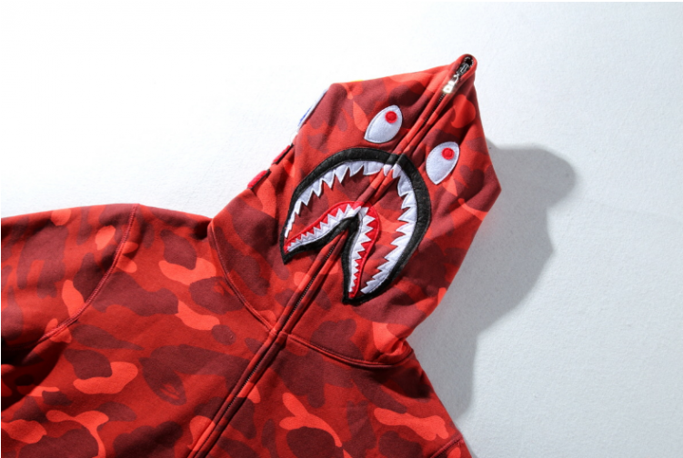 Bape 12201526 Men's Jacket Printing Hoodie Coat Shark - Casual Dress (750x750), Png Download