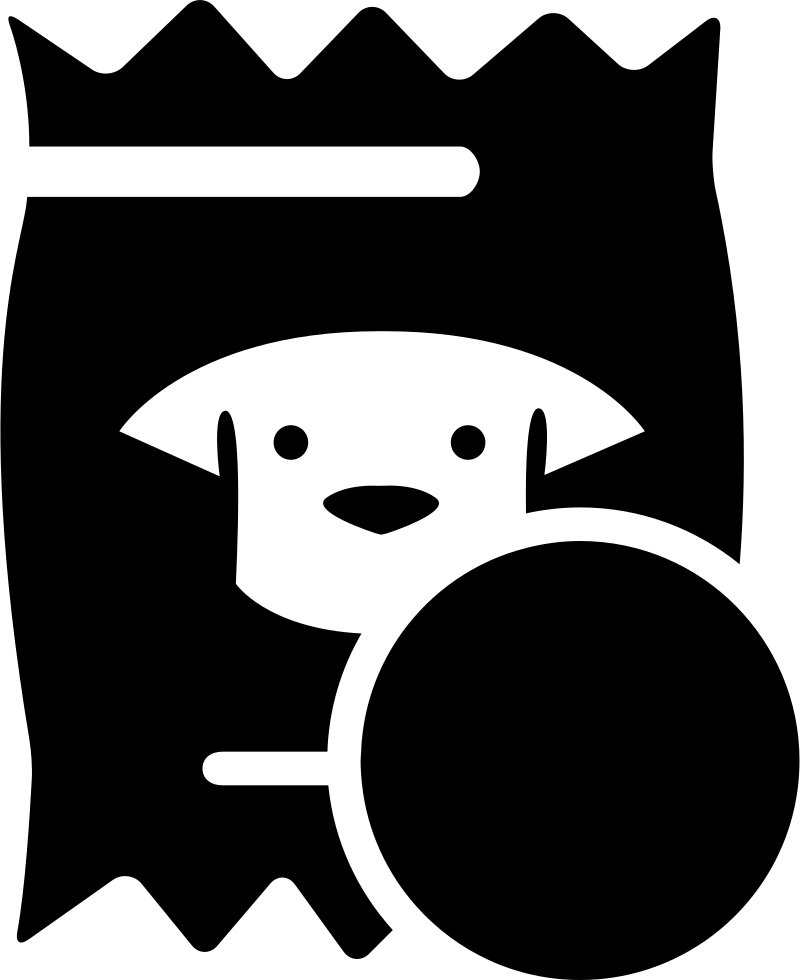 Png File Svg - Dog Food Bag Png Black And White (800x980), Png Download