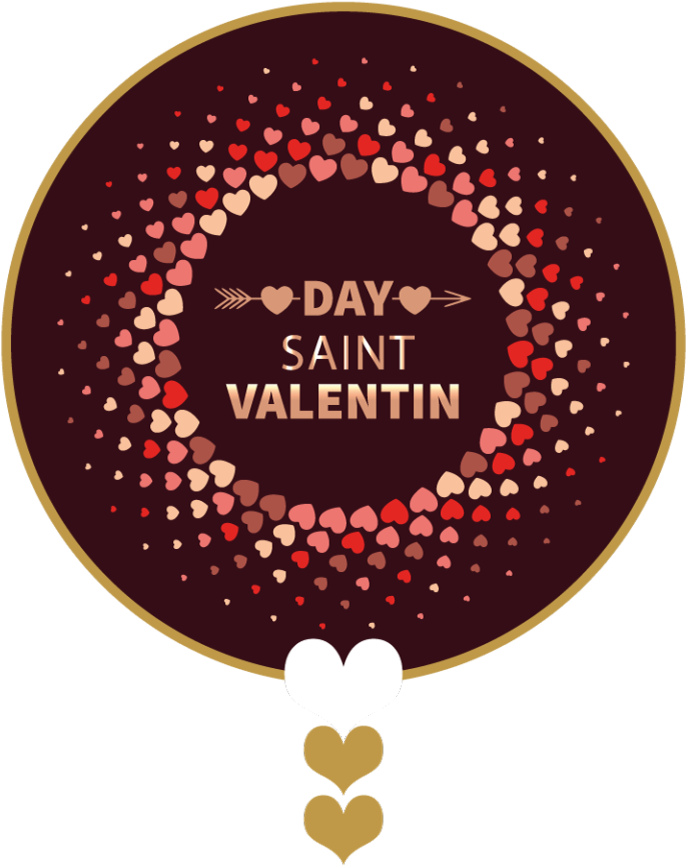 St Valentin Rond - Valentine's Day (768x913), Png Download