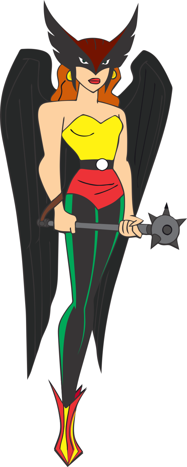 Mulher Gaviao Liga Da Justiça (632x1574), Png Download