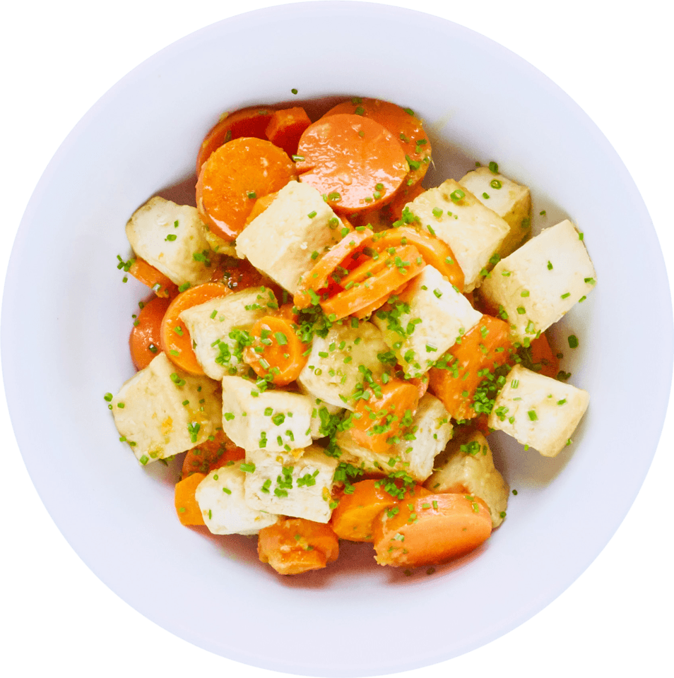 Combine Tofu And Carrots (954x960), Png Download