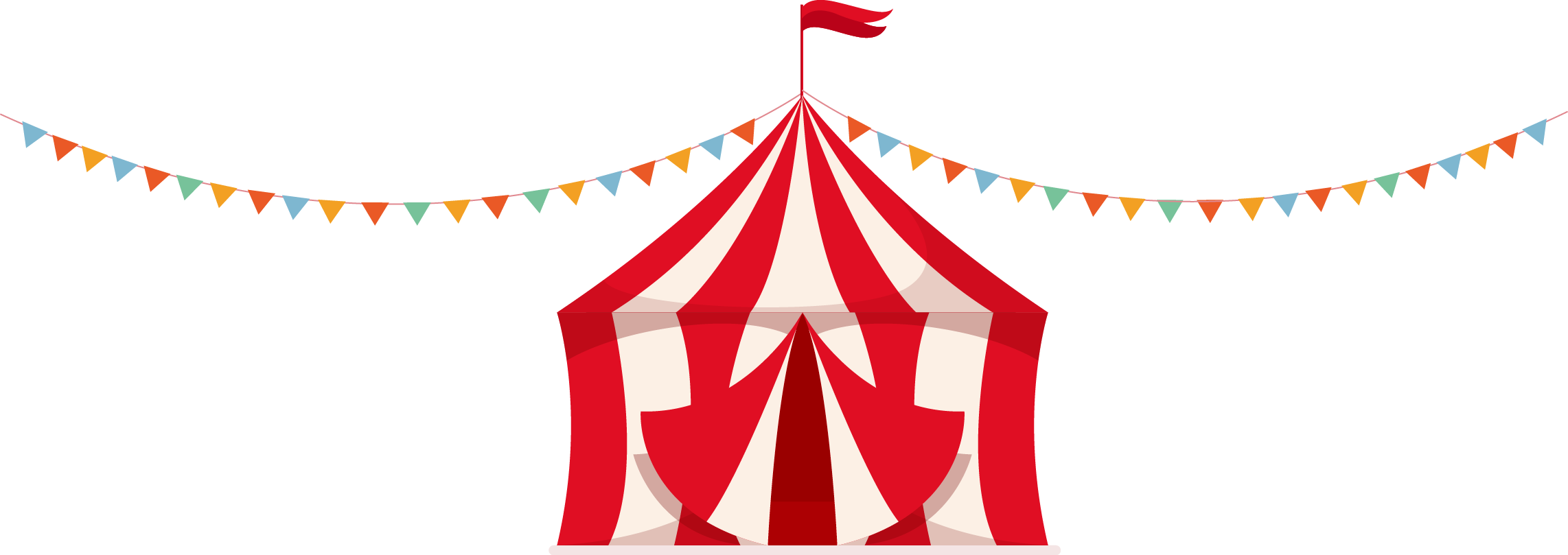 Tent Photography Cartoon Housing - Fun Carnival Background Png (2284x809), Png Download