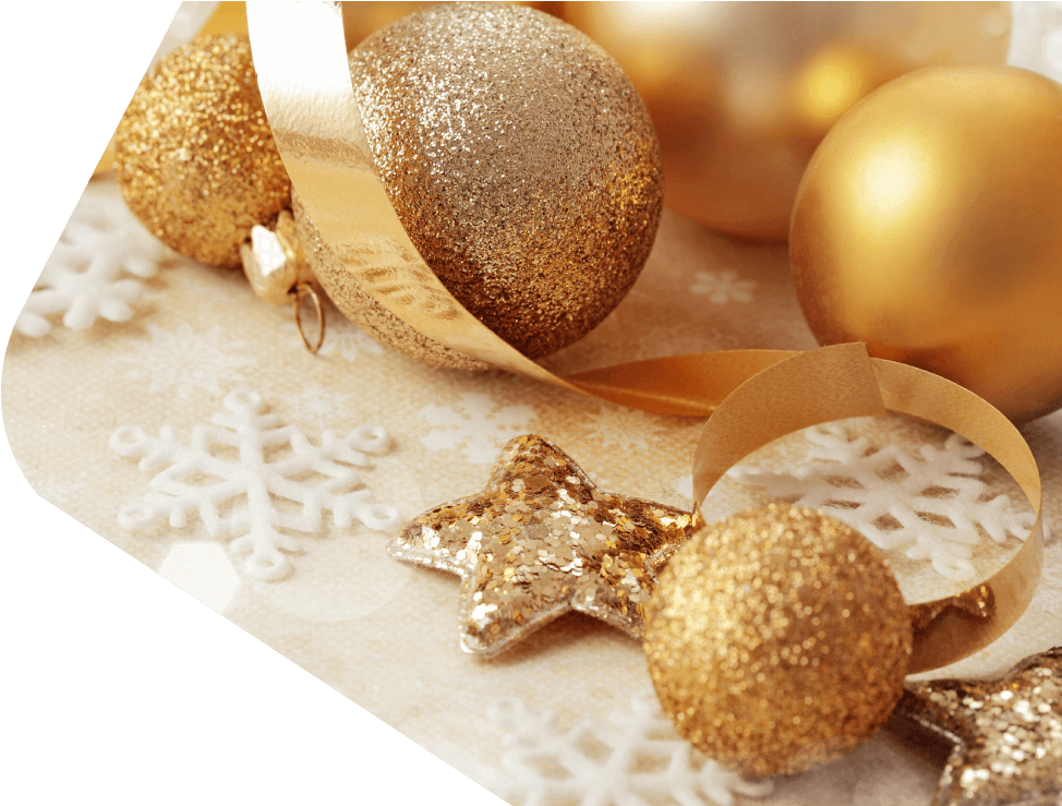 Conoce Más - Christmas Gold Glitter Decorations Png (1000x738), Png Download