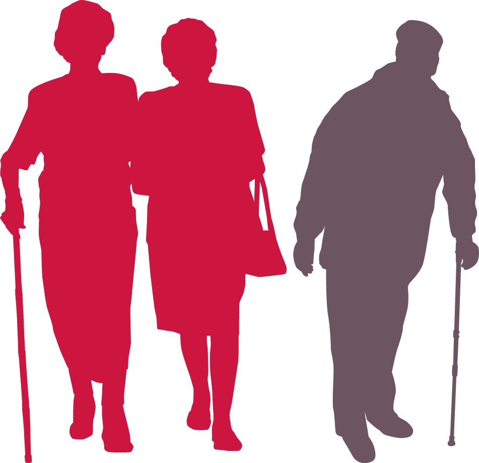 Media Category - Silhouette - Personas De Edad Avanzada (951x920), Png Download