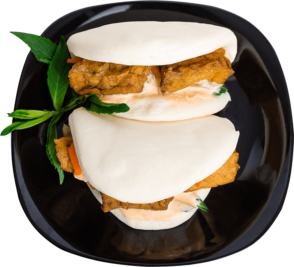 Vegetarian Tofu Bao Bun - Poached Egg (1024x1024), Png Download