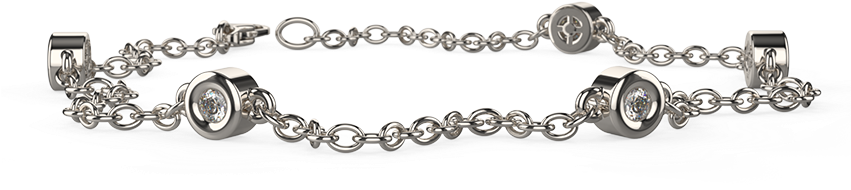'reflection' Diamond Bracelet - Chain (850x478), Png Download
